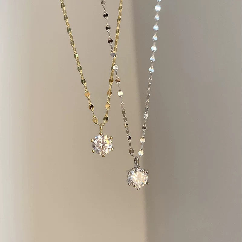 Silver 925 moissanite necklace