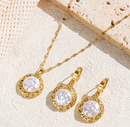 Matching necklace and earring set