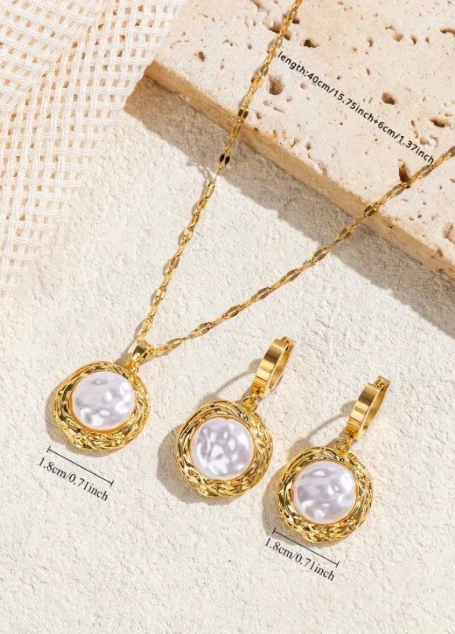 Matching necklace and earring set