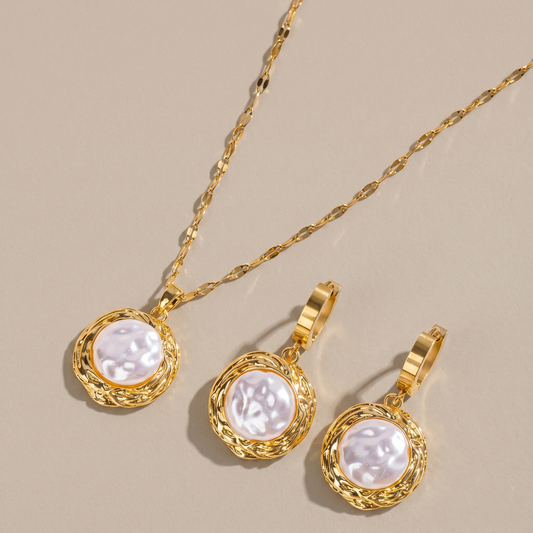 Matching necklace and earring set